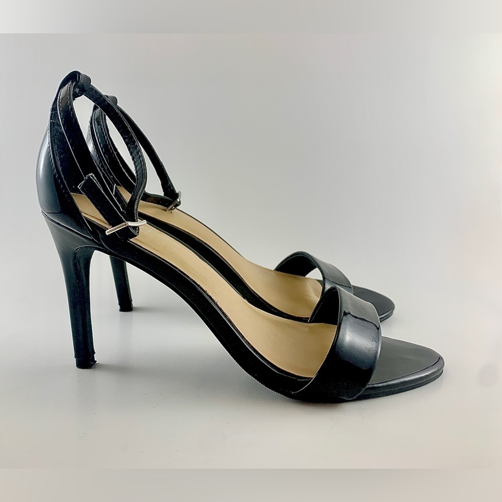 Black sandal pumps with ankle strap - size 38.5